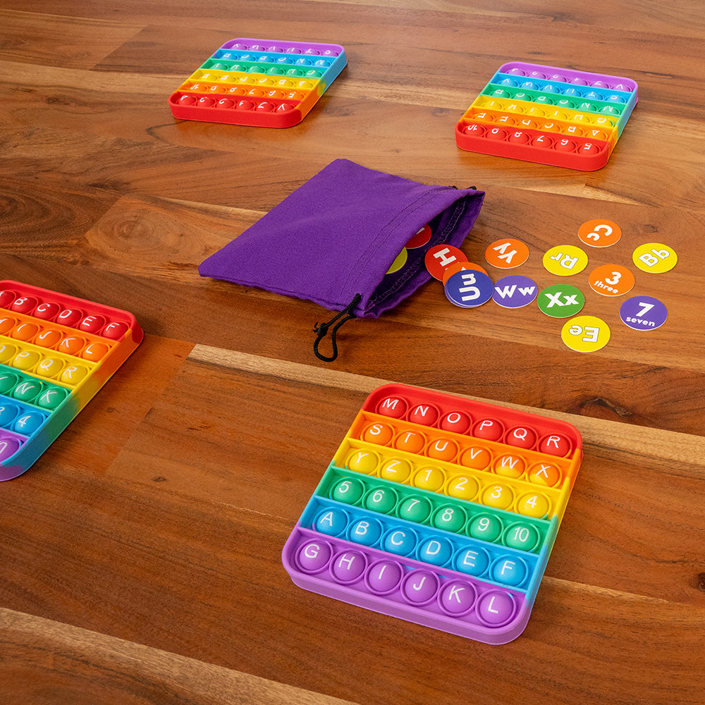Letter Tiles & Fidget Bingo Cards