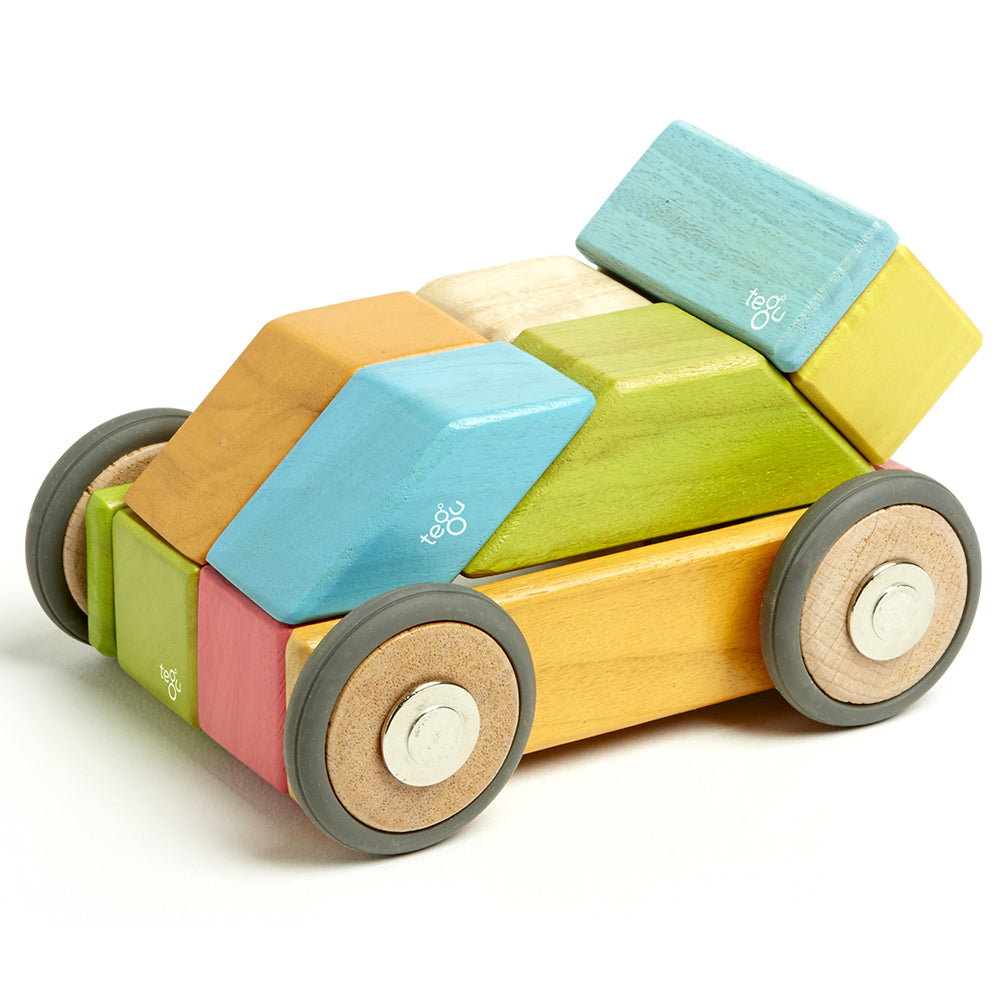 Using Colorful Magnetic Blocks to Build A Car