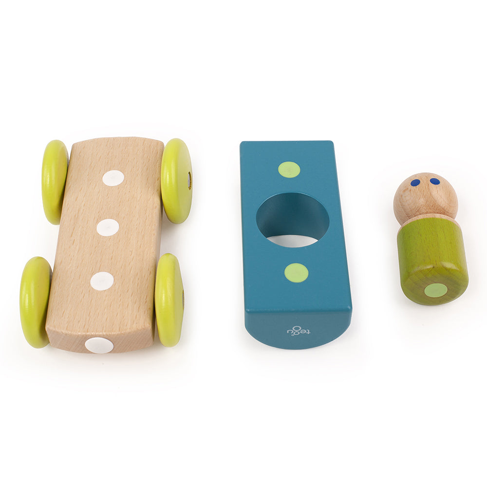 Tegu Teal Magnetic Racer | 3-Piece Set