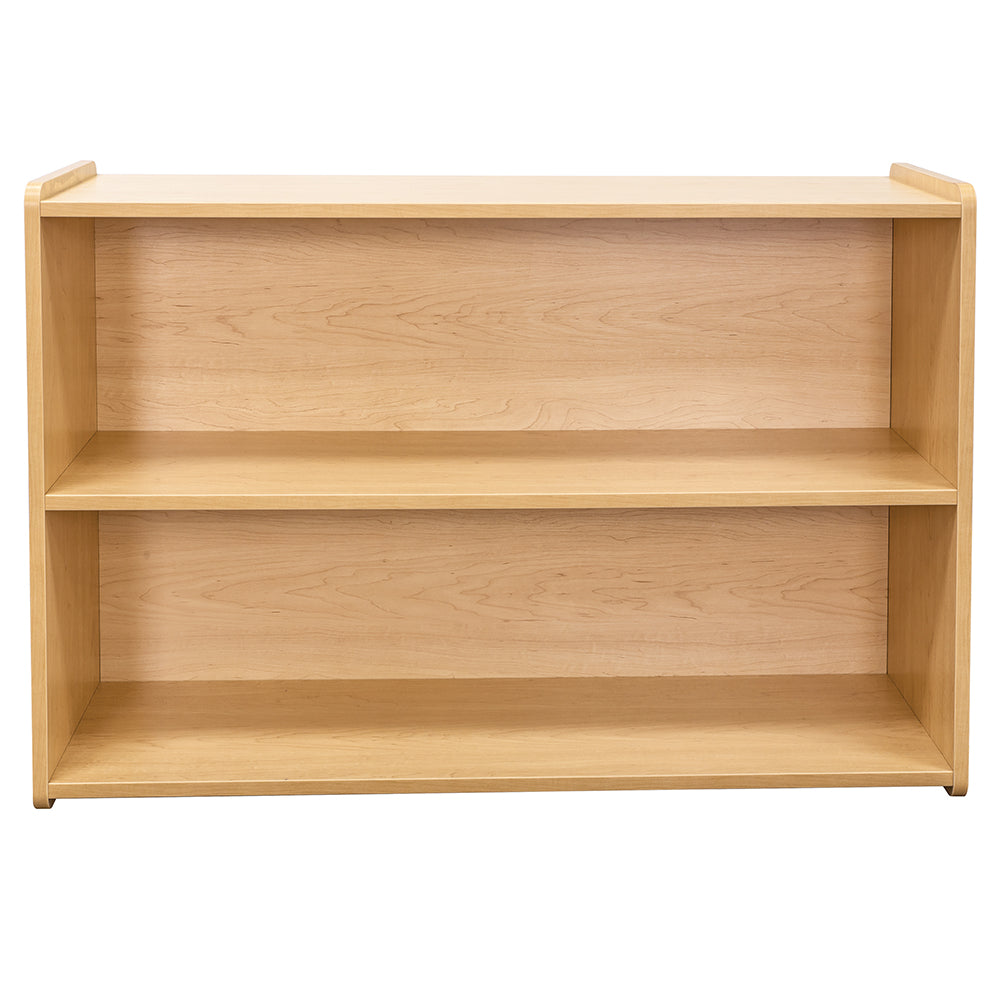 Maple-Toned Preschool Storage Shelf