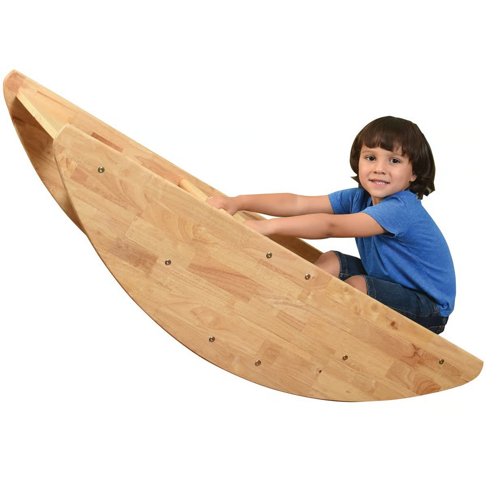 Wooden Rocking Boat for Kids | Convertible Ride-On & Climbing Steps ...