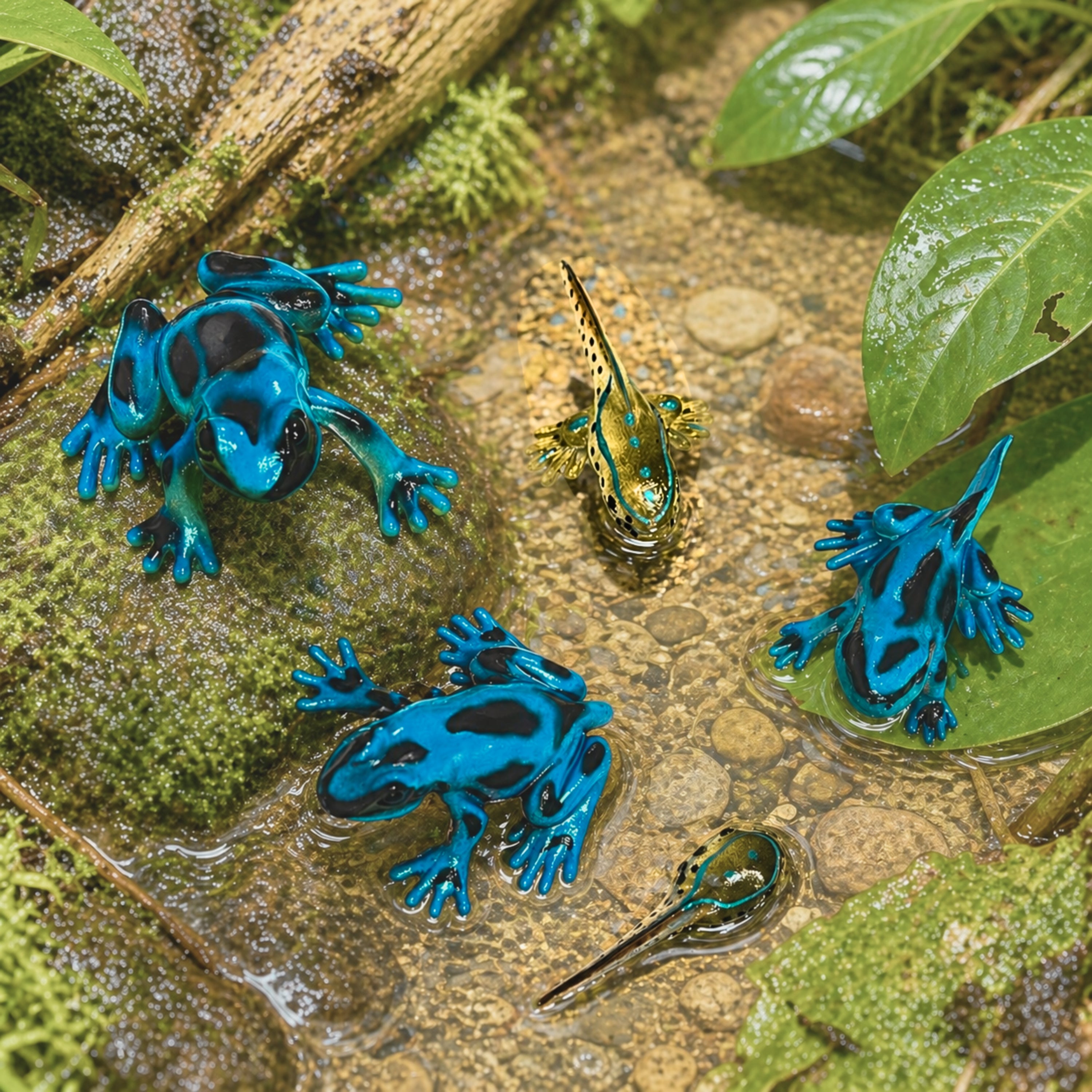 Frog Life Cycle Figurines – 5 Piece Set