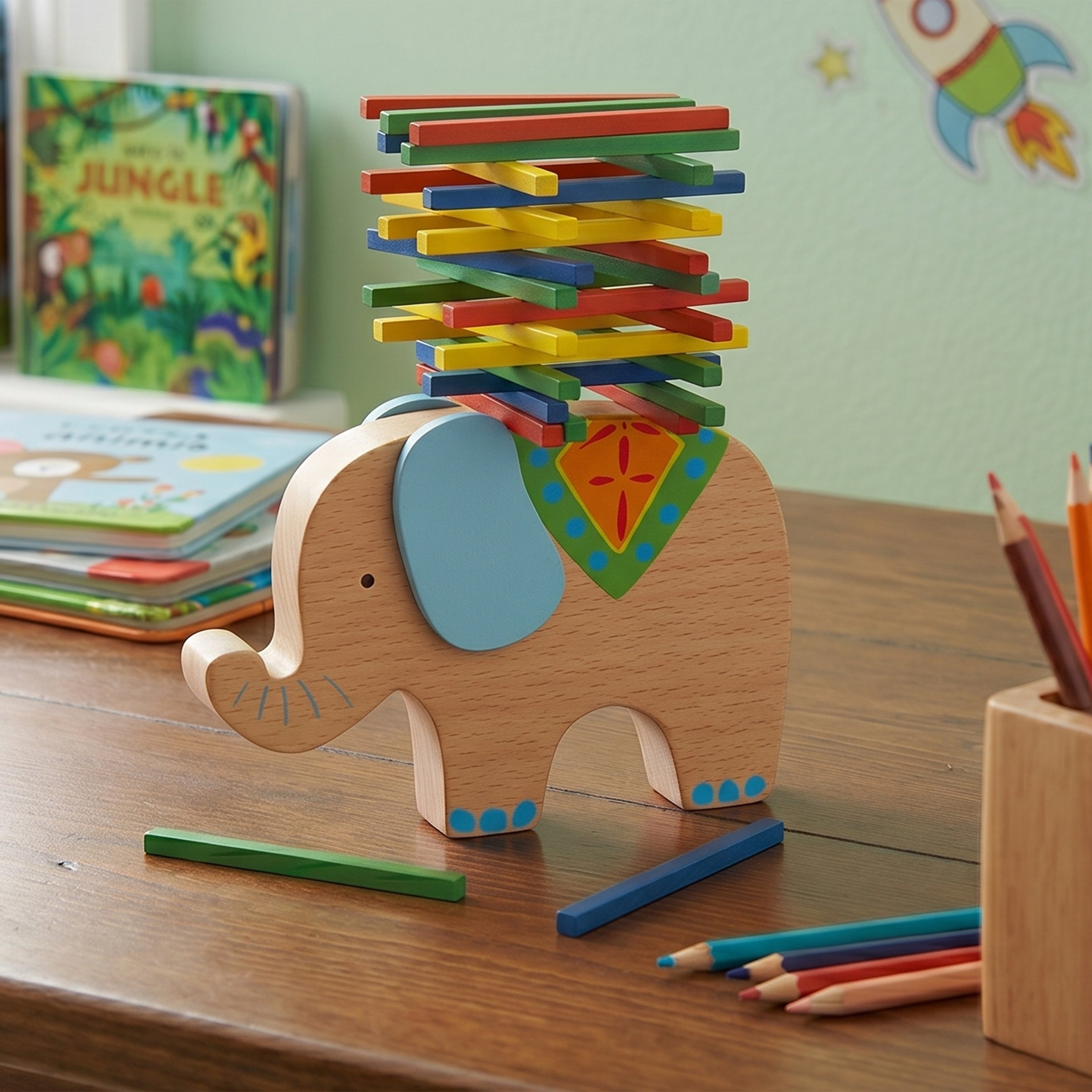 Elephant Stacking Balance Tower – Fine Motor, Focus & Coordination Toy