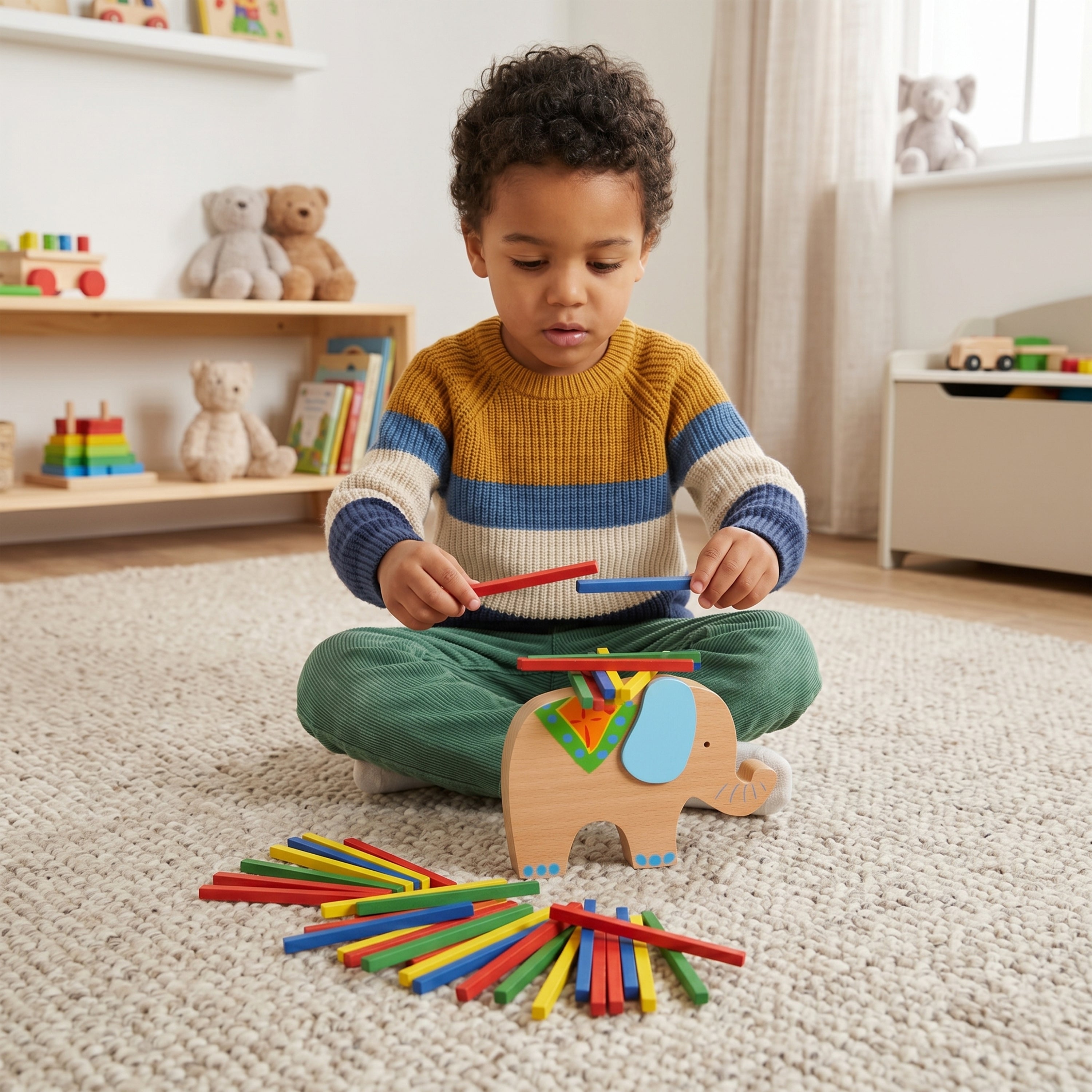 Elephant Stacking Balance Tower – Fine Motor, Focus & Coordination Toy