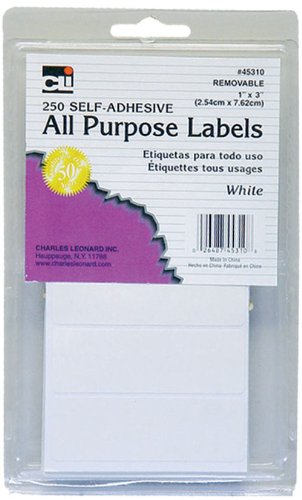 Multi Purpose Labels, 1 x 3 Inches, White, 250/box