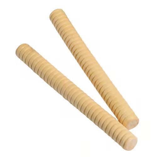 Wooden Ribbed Claves - 1 pair