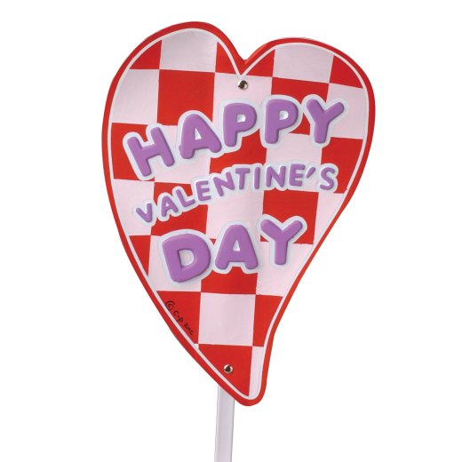 Valentine’s Day Sign on Stick