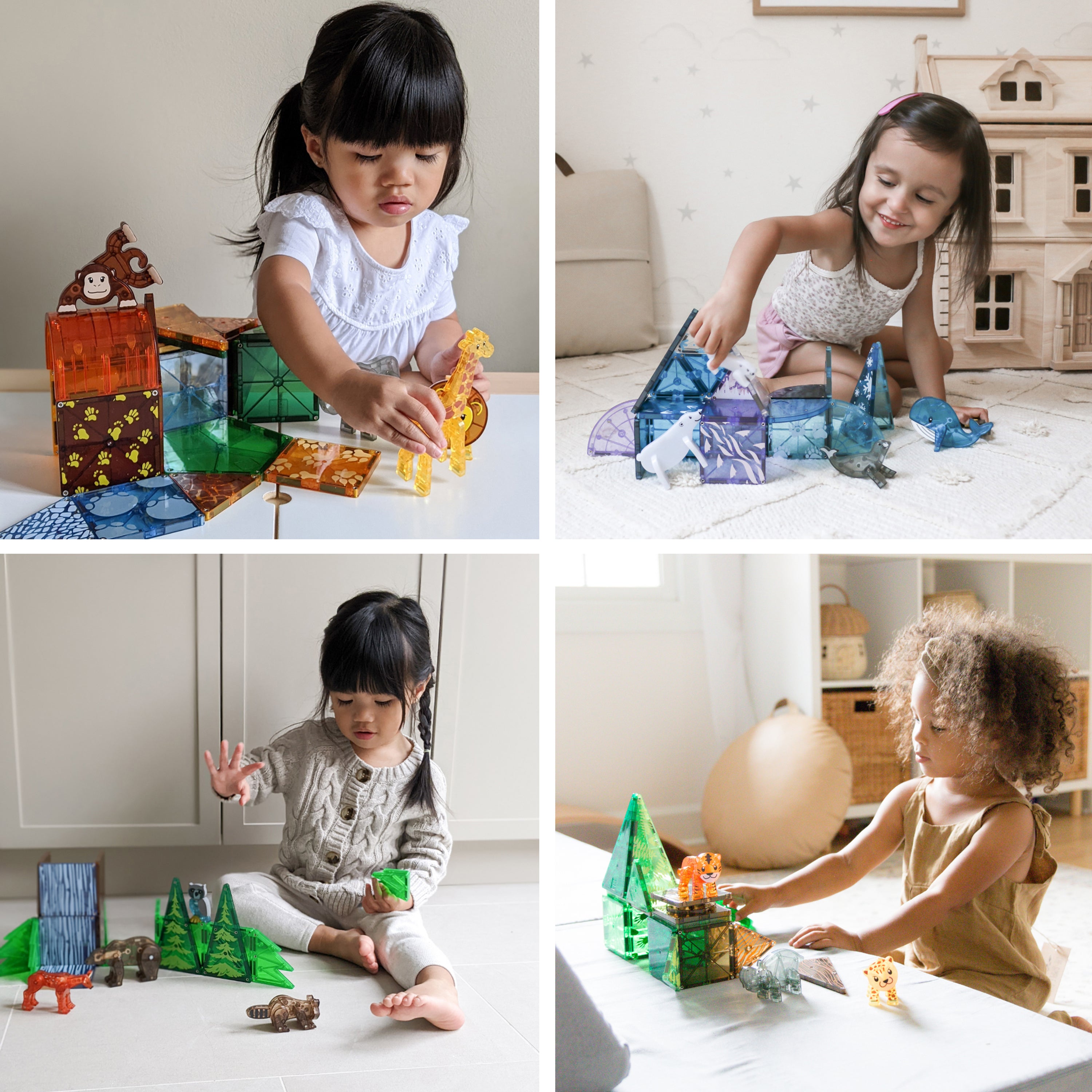 MAGNA-TILES® Magnetic Builders - Set of 4