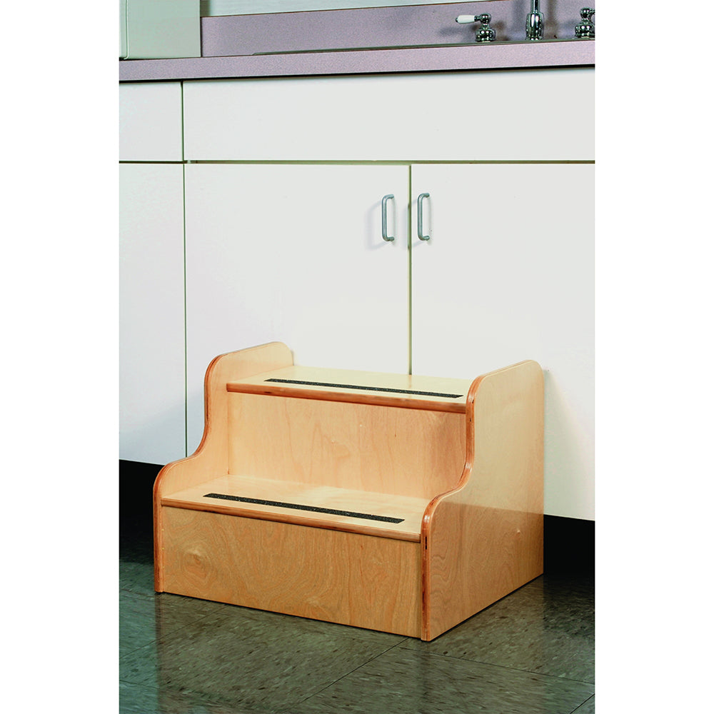 Step Up Toddler Safety Stool | Low Two-Step with Non-Slip Treads & Rounded Corners