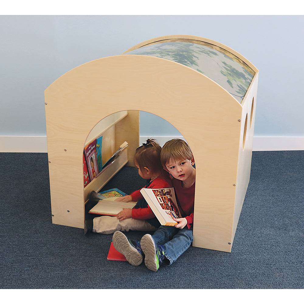 Two kids using Nature View Reading Nook 