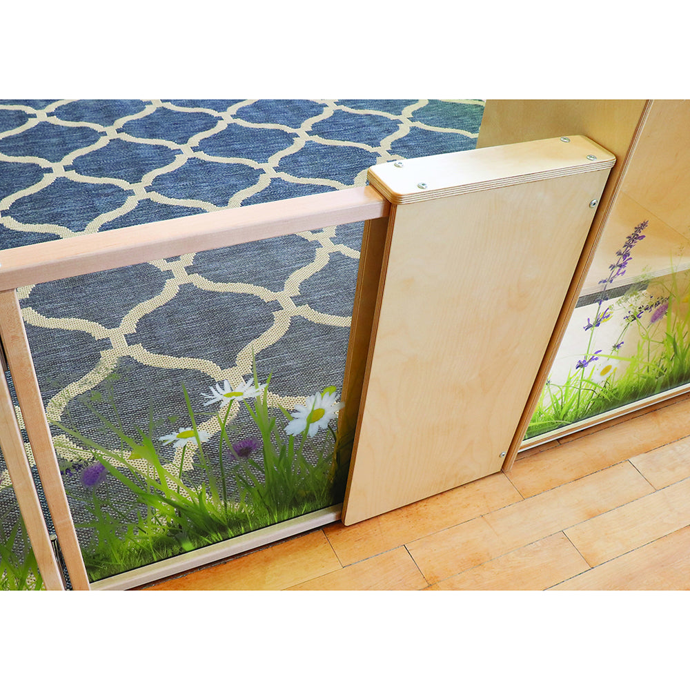 Using Nature View Adjustable Wall Connector with 24"H. Room Divider Panel