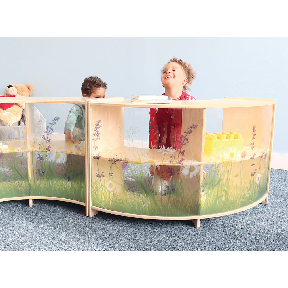 Back View of Nature View 24" Curve-In Toddler Storage Cabinet 
