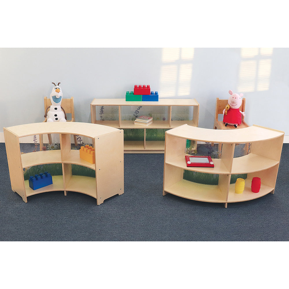 Nature View Toddler Storage Cabinet Collection in the classroom