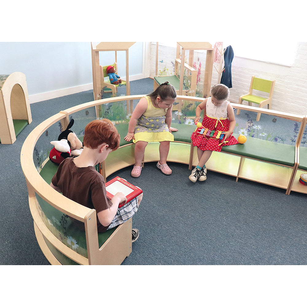 Nature View Sofas Connected Together in the classroom