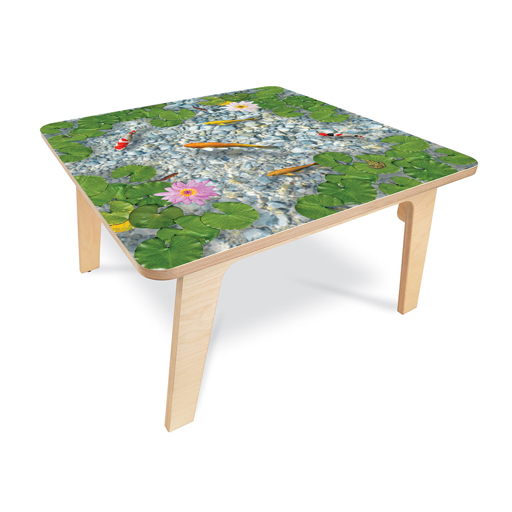 Nature View Pond Table 20" H | Biophilic Preschool Activity Table with Lifelike WB-0541DS