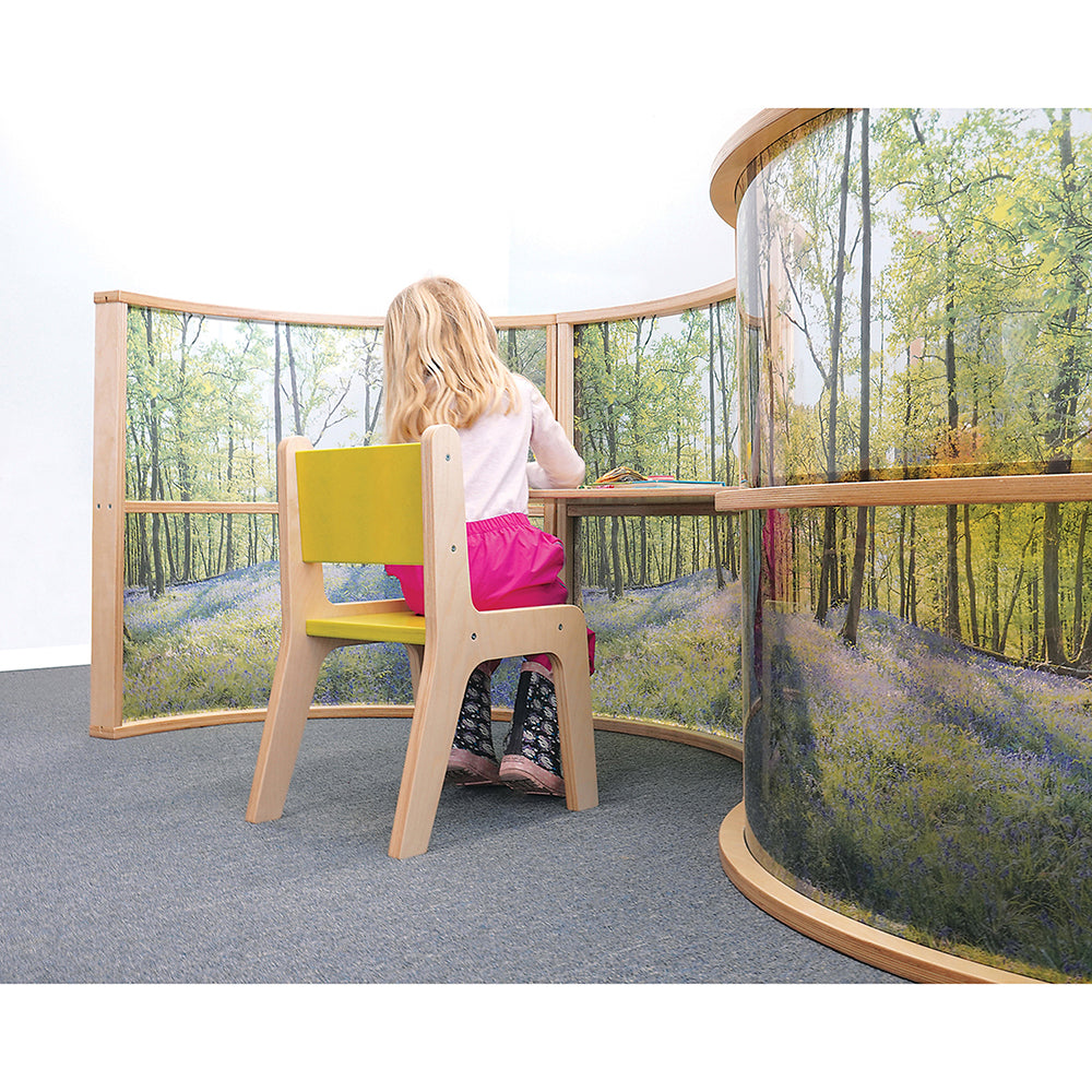 Connected Nature View Curved Dividers in the classroom