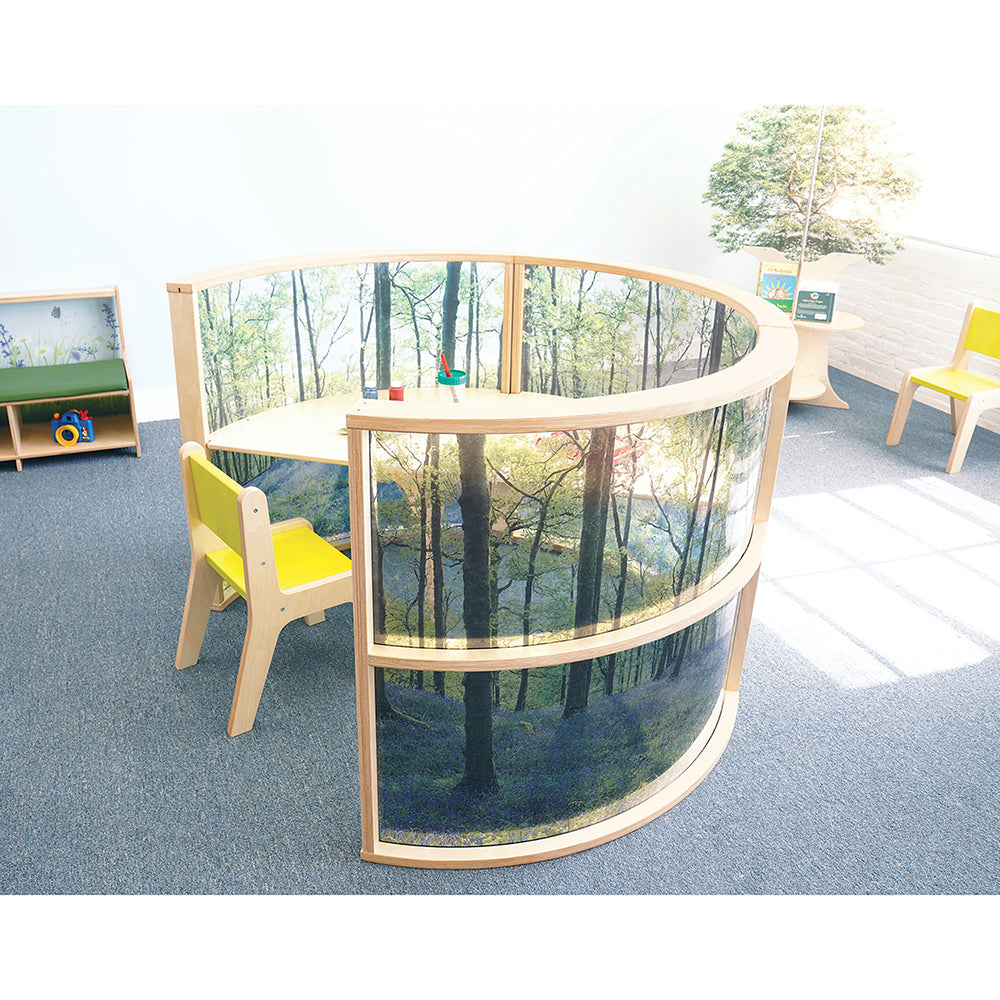 Using Connected Curved Dividers to create classroom centers
