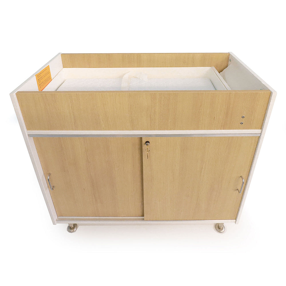 elevatED™ Infant Changing Cabinet | Modern Nursery Changing Station with Storage WB-0721WDS
