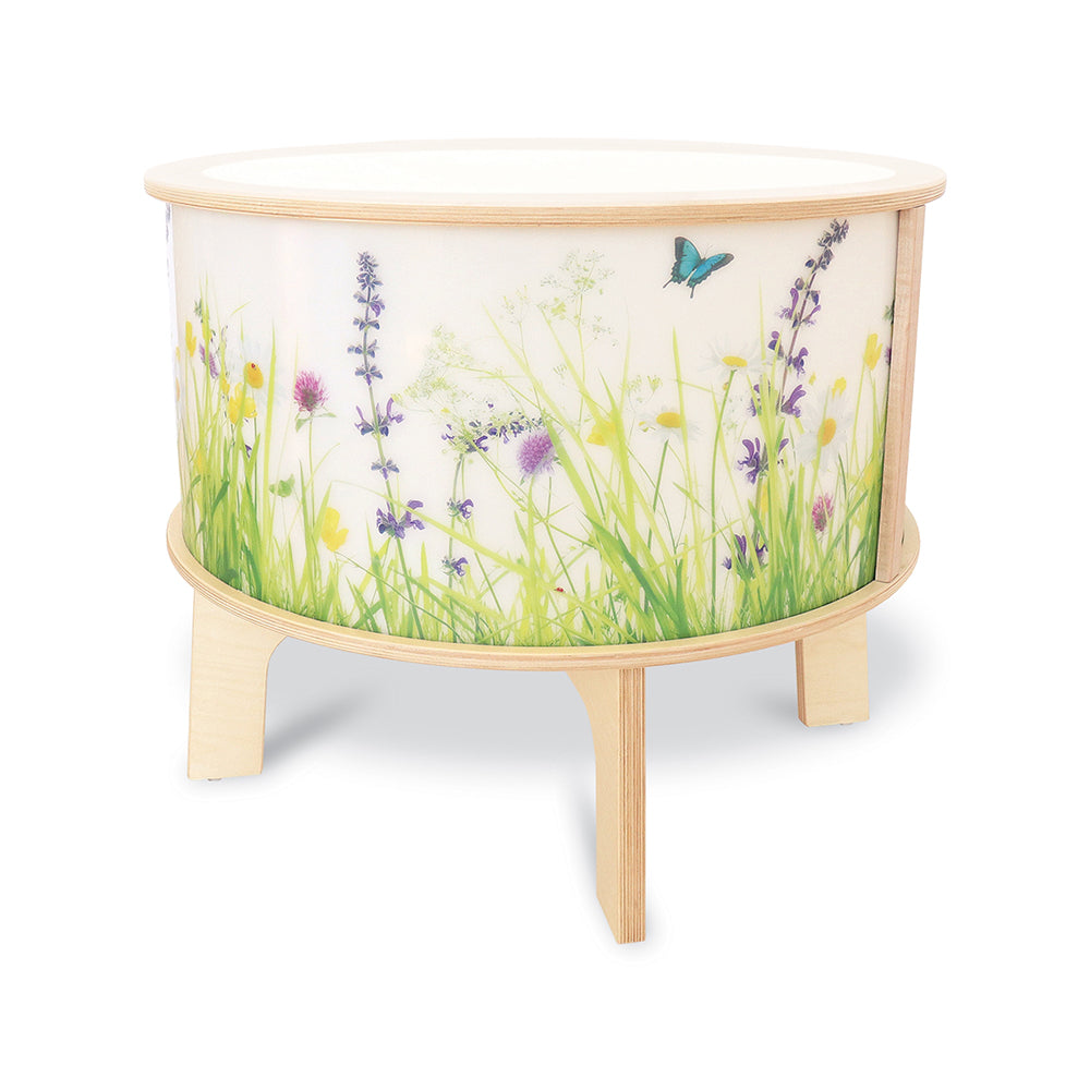 Nature View Radiant LED Light Table | Round Sensory Light Table with Side Panels WB-0738DS