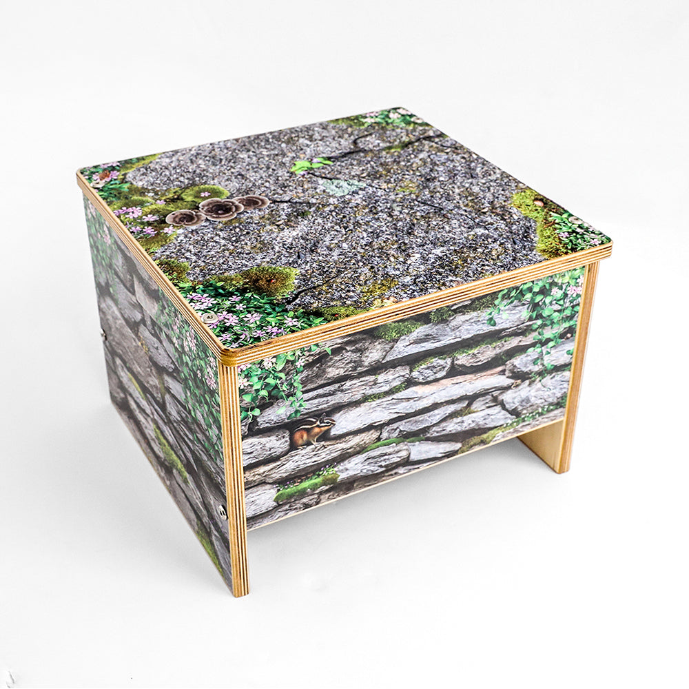 Nature View Small Stone Wall Bench 10H