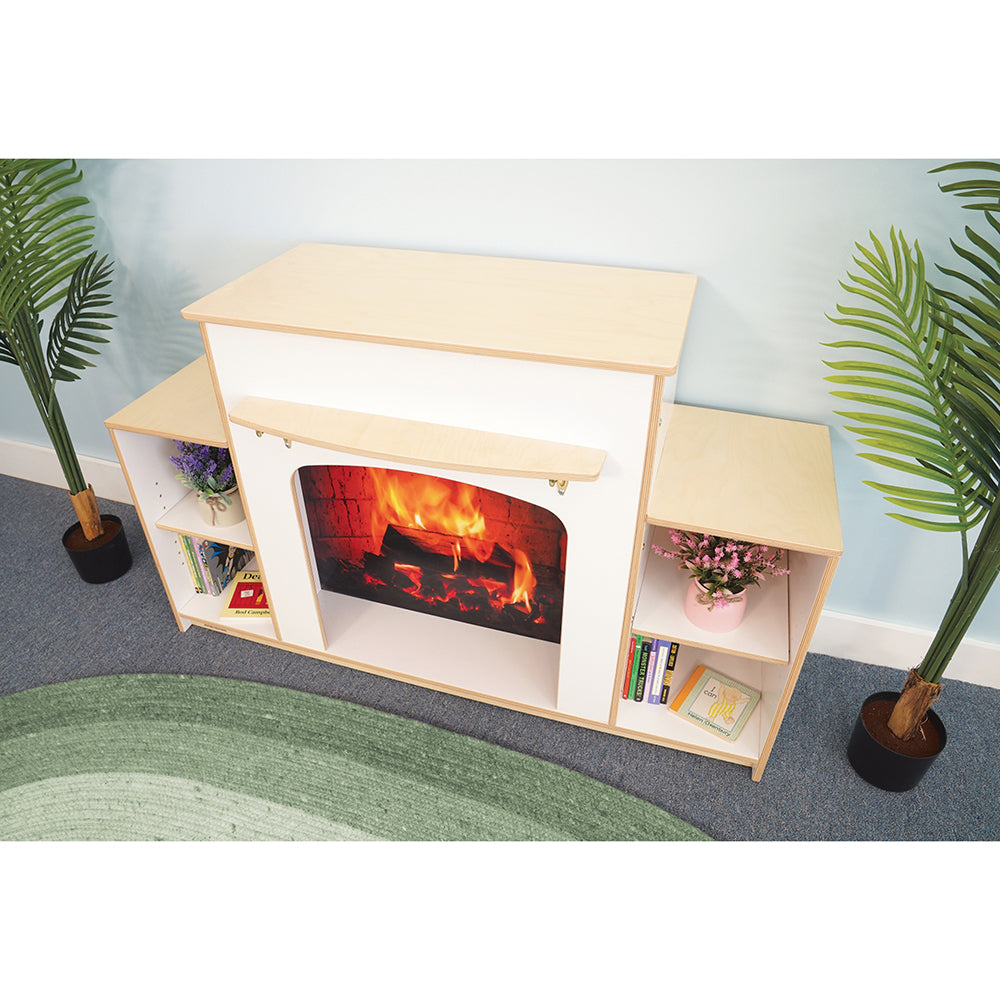 Warm And Welcoming Fireplace - White