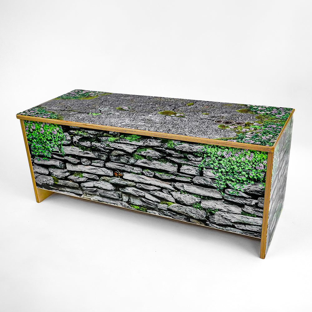 Nature View Stone Wall Bench 14H WB-0956DS