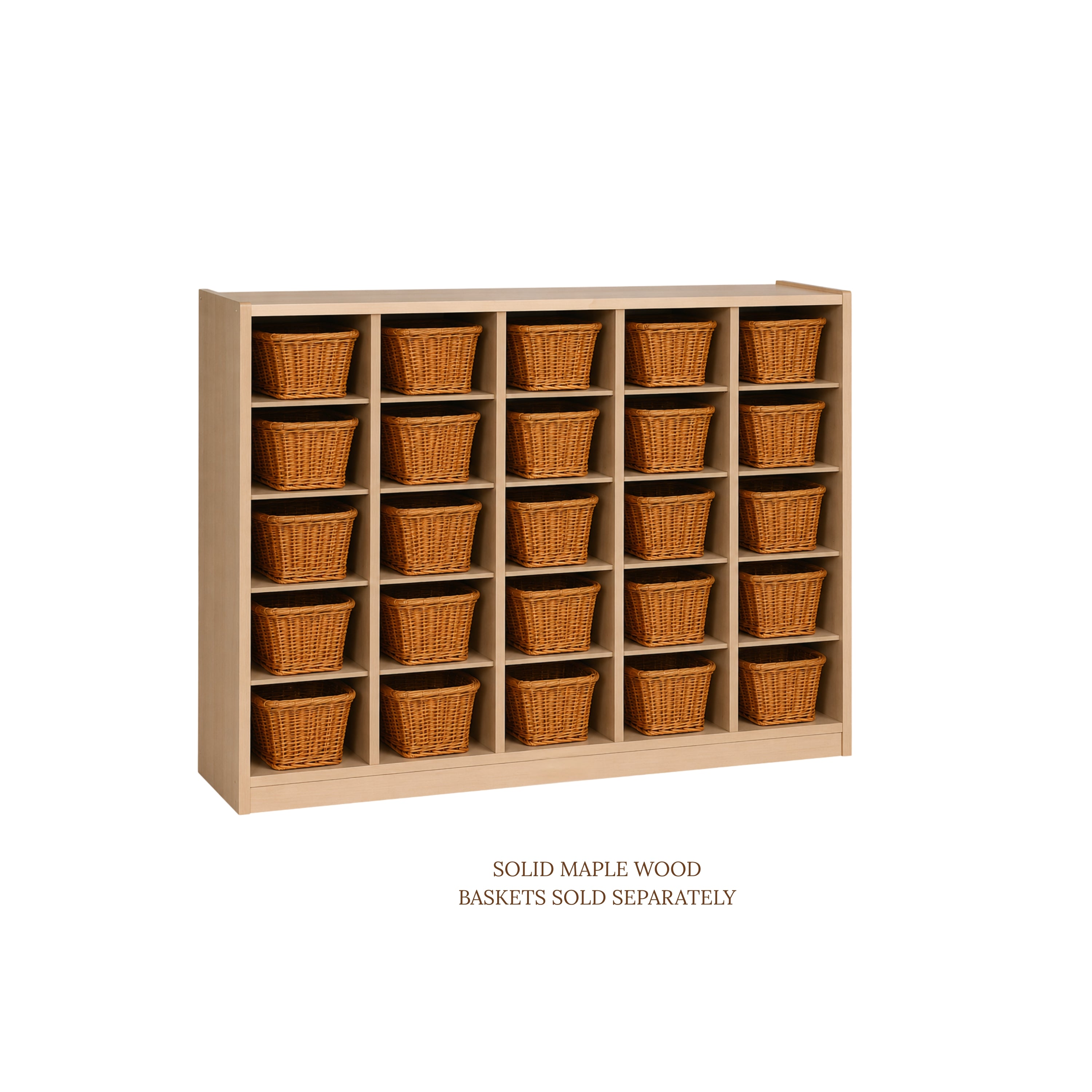 Solid Maple Storage - 25 Cubbie (shelf only)