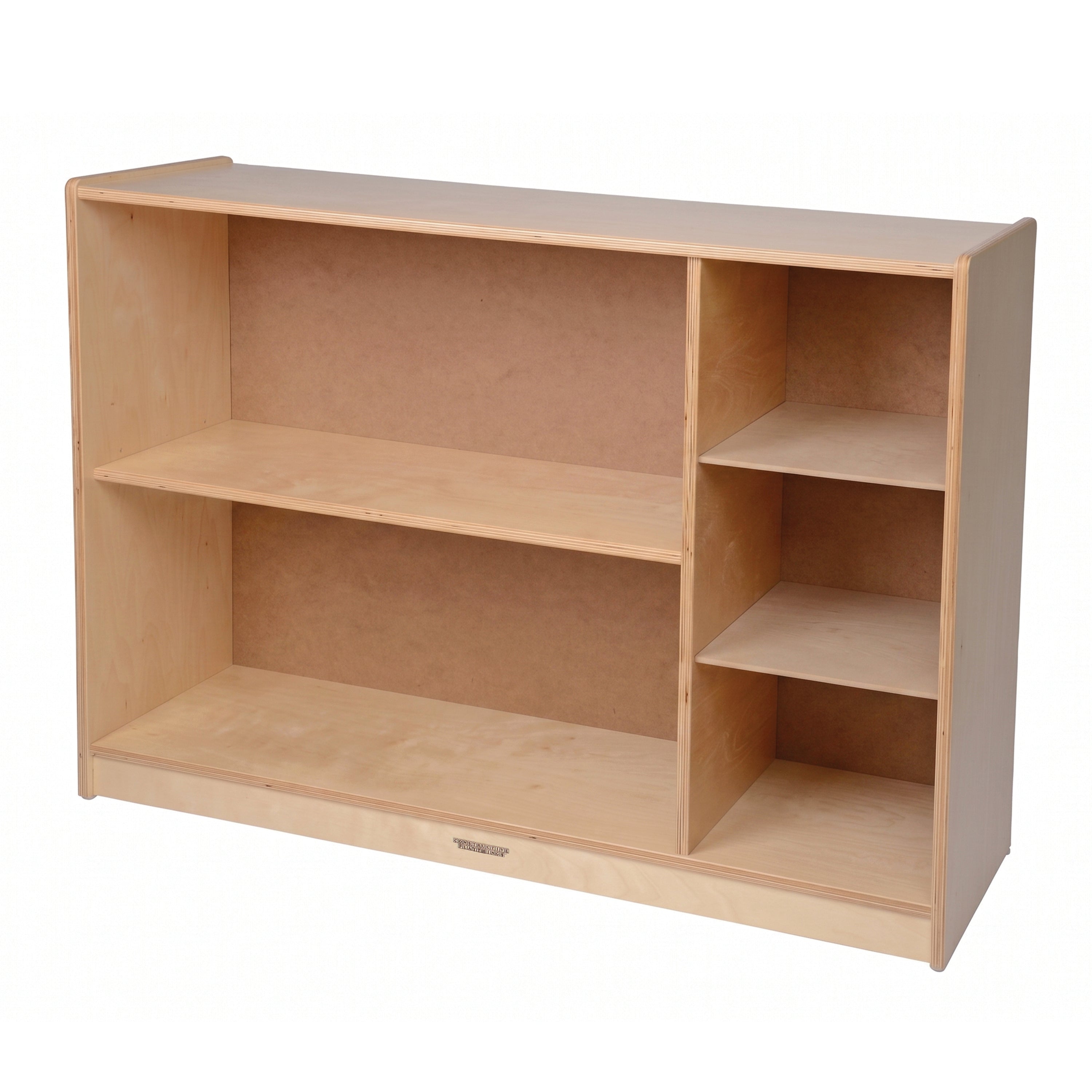 Multi-Level Birch Storage Shelves with Baskets | Durable & Eco-Friendly Classroom Organizer
