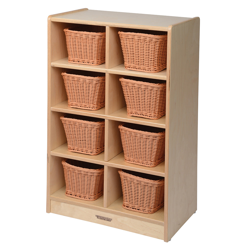 8 Tote Shelf Unit for Classrooms | Durable Birch Storage Solution | Constructive WB-147