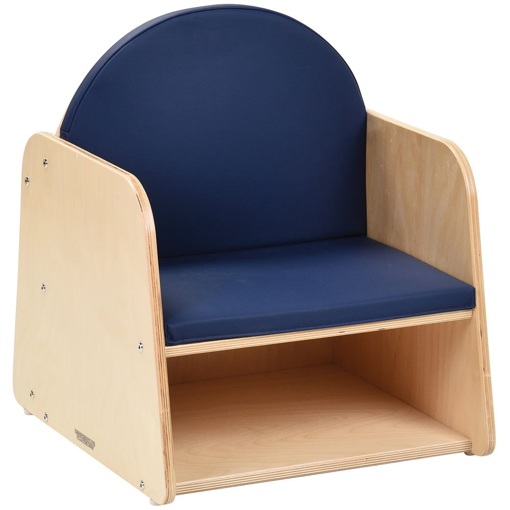 Classic Wooden Chair with Storage for Classrooms | Baltic Birch Toddler Chair wi WB-1786