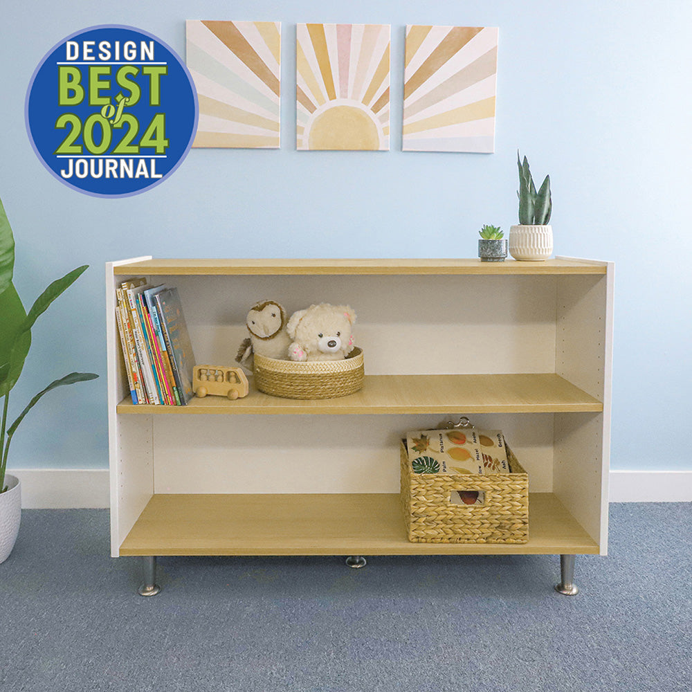 elevatED™ 33" Adjustable Shelf Cabinet | Modern Classroom Storage with White Oak WB-1918DS