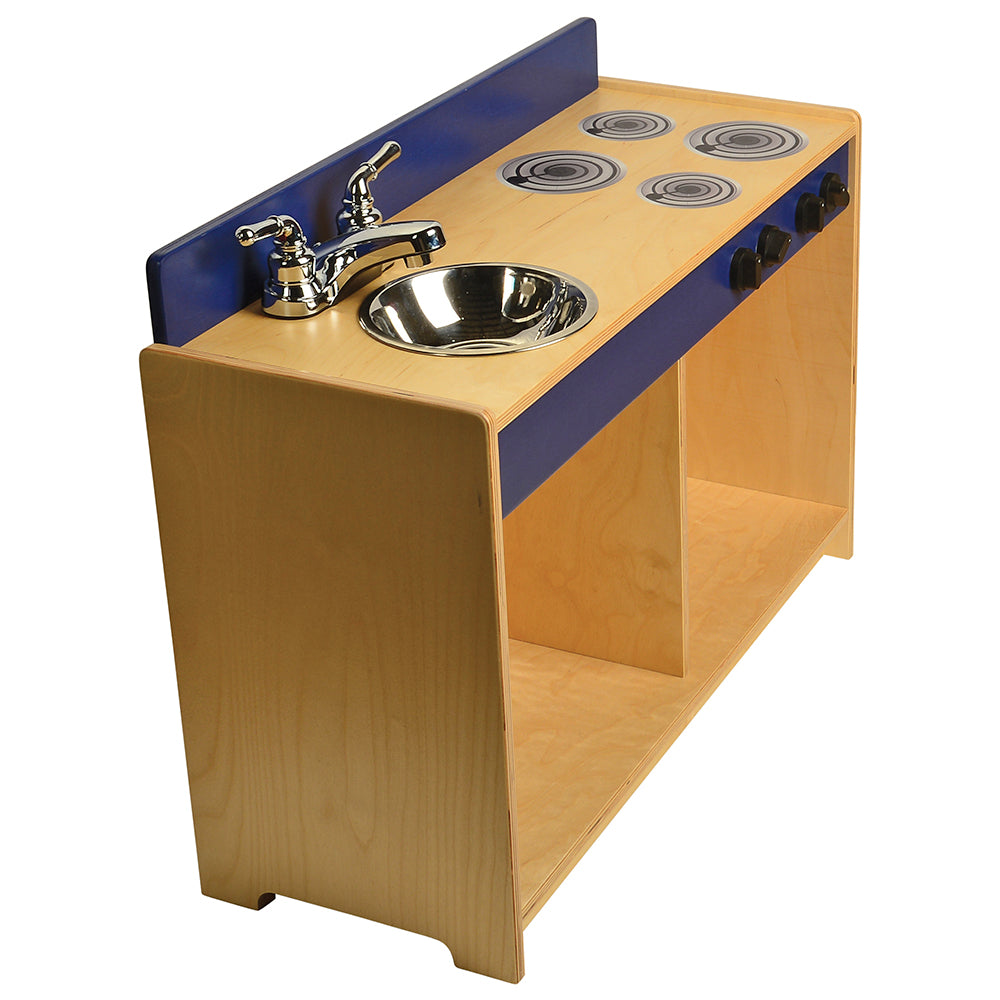 Side View of Monaco Junior Toy Sink & Stove Combo Kitchen Playset