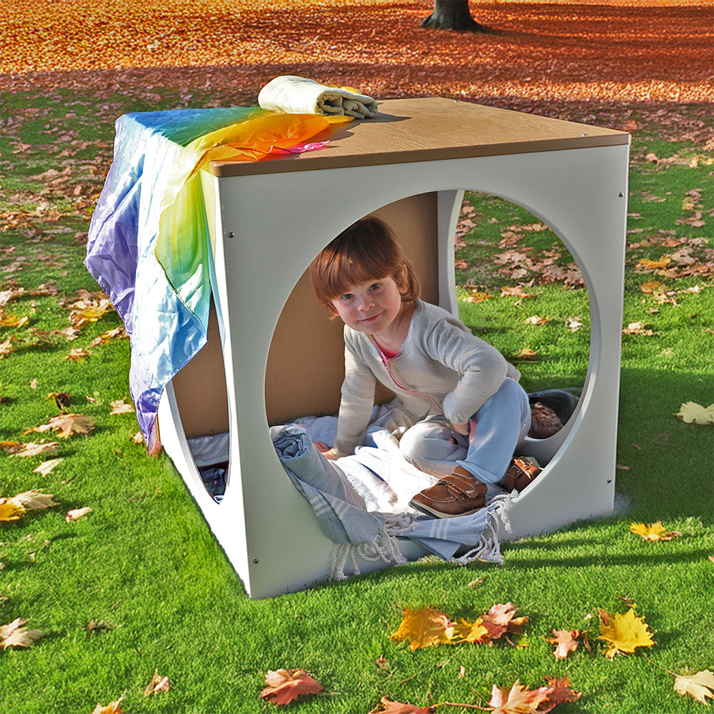OutdoorED™ Play House Cube | Weather-Resistant Outdoor Play Cube for Reading, Relaxation & Imaginative Play