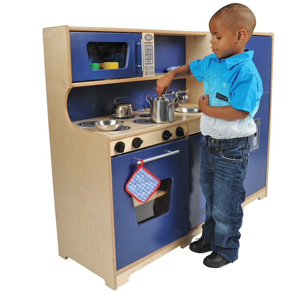 Blue play kitchen online