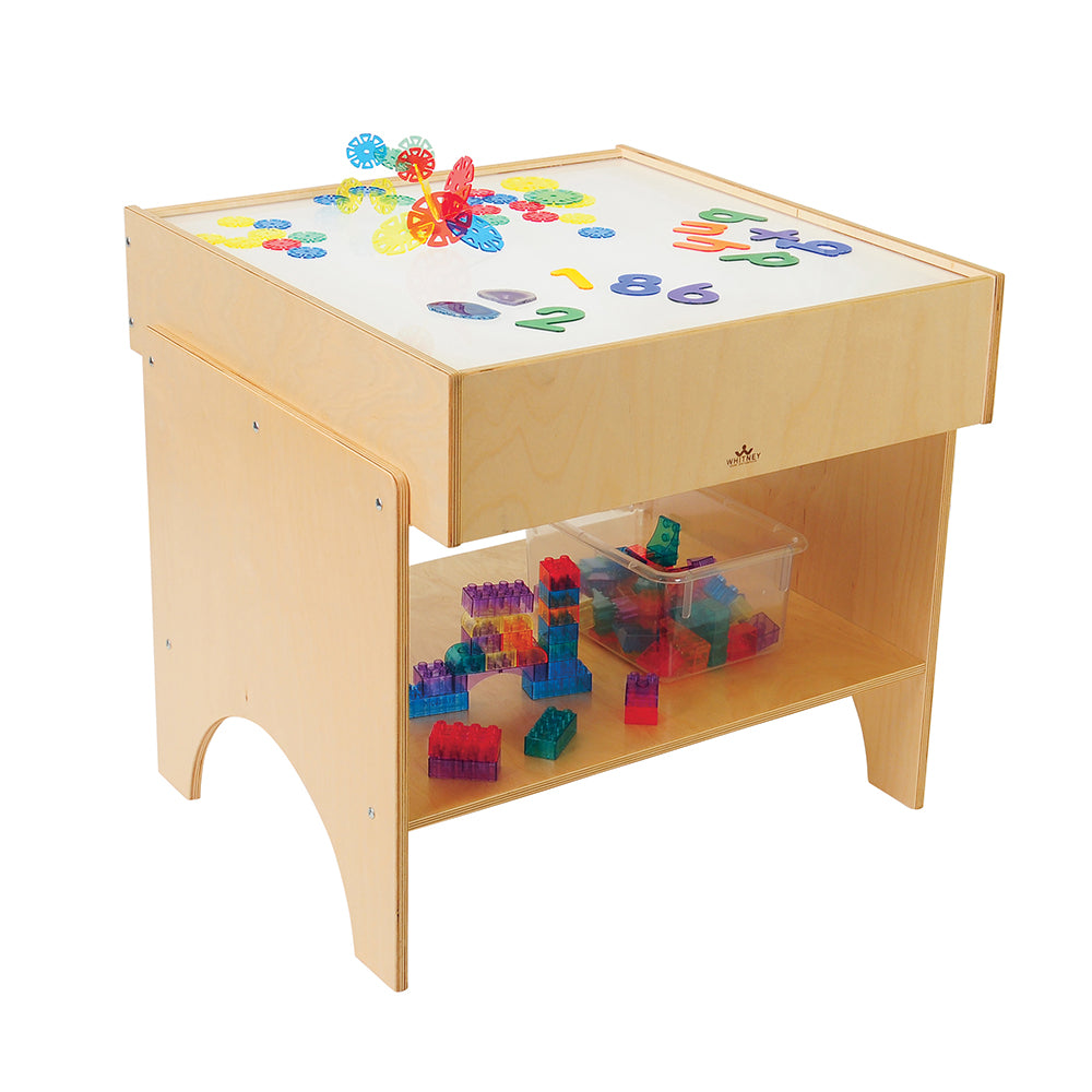Child-Size LED Light Table with Storage