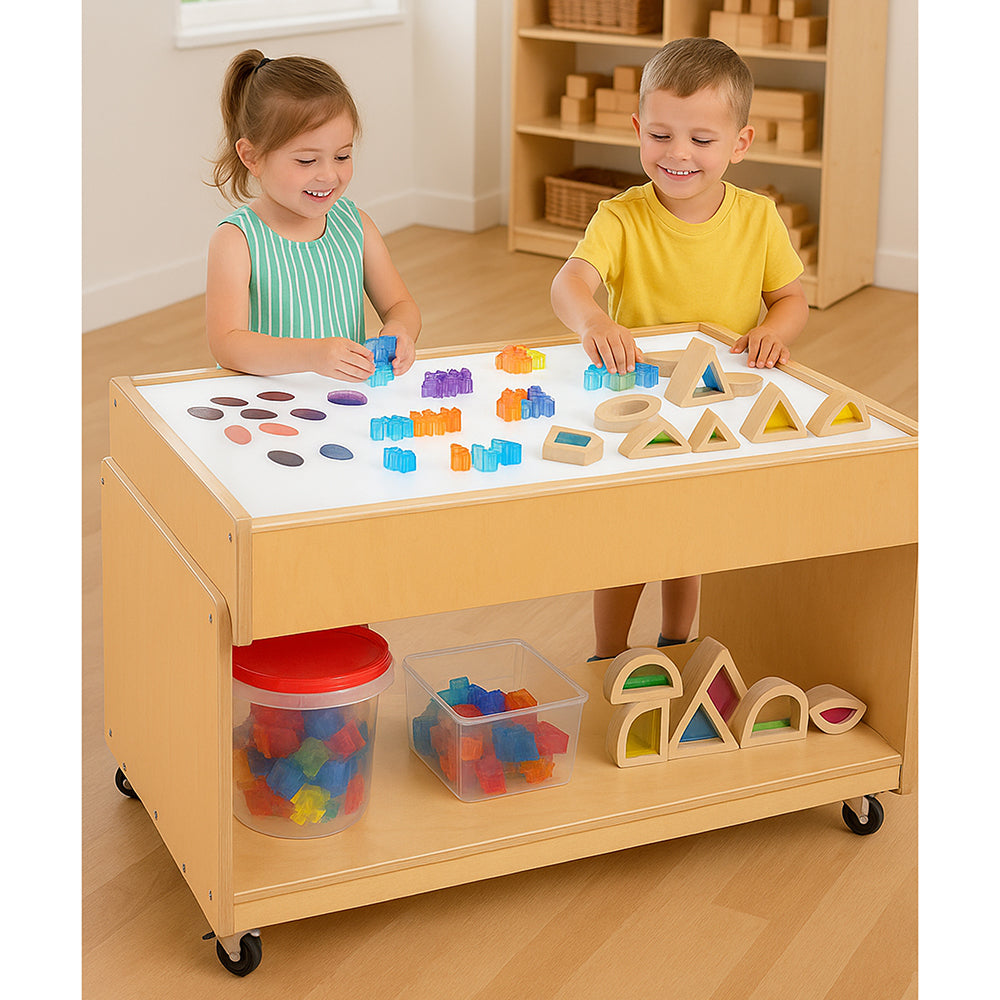 Mobile Wooden Classroom LED Light Table