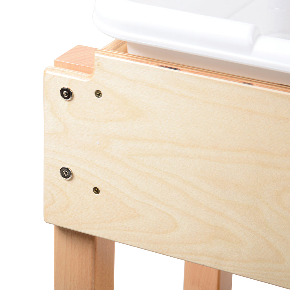 Close-up of Screws on Toddler Sensory Sand & Water Table with Lid