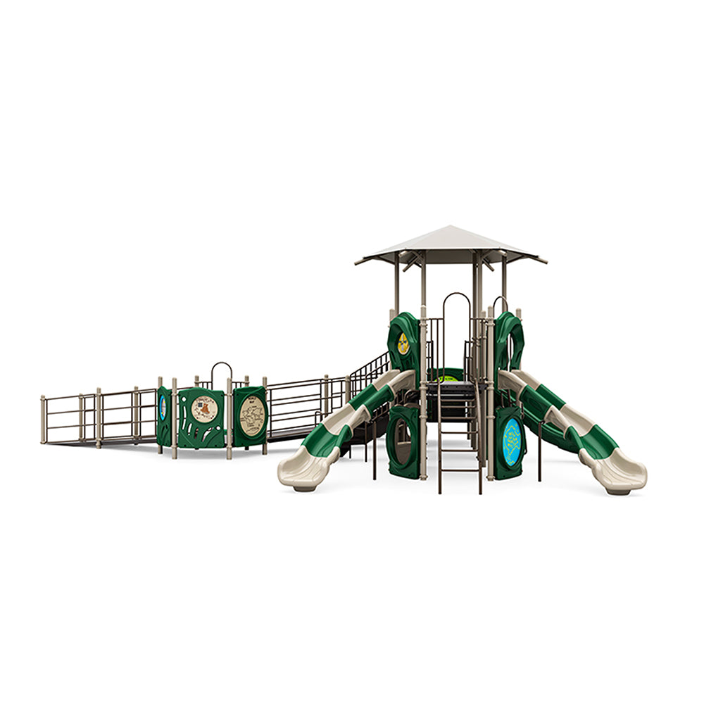 Side View for Natural Colored Memphis Playground Equipment