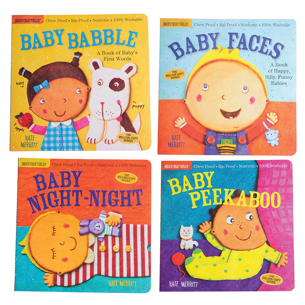 Indestructibles™ Baby Books 4-Piece Set | Chew-Proof, Washable, and Rip-Proof