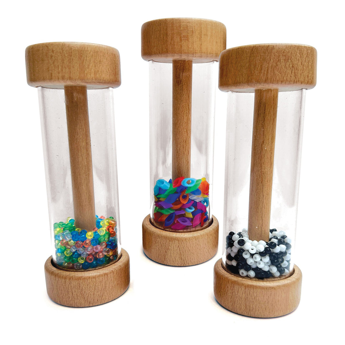 Rattle Rollers Sensory Toy Set | Baby Wooden Rattles & Motor Skill Toys