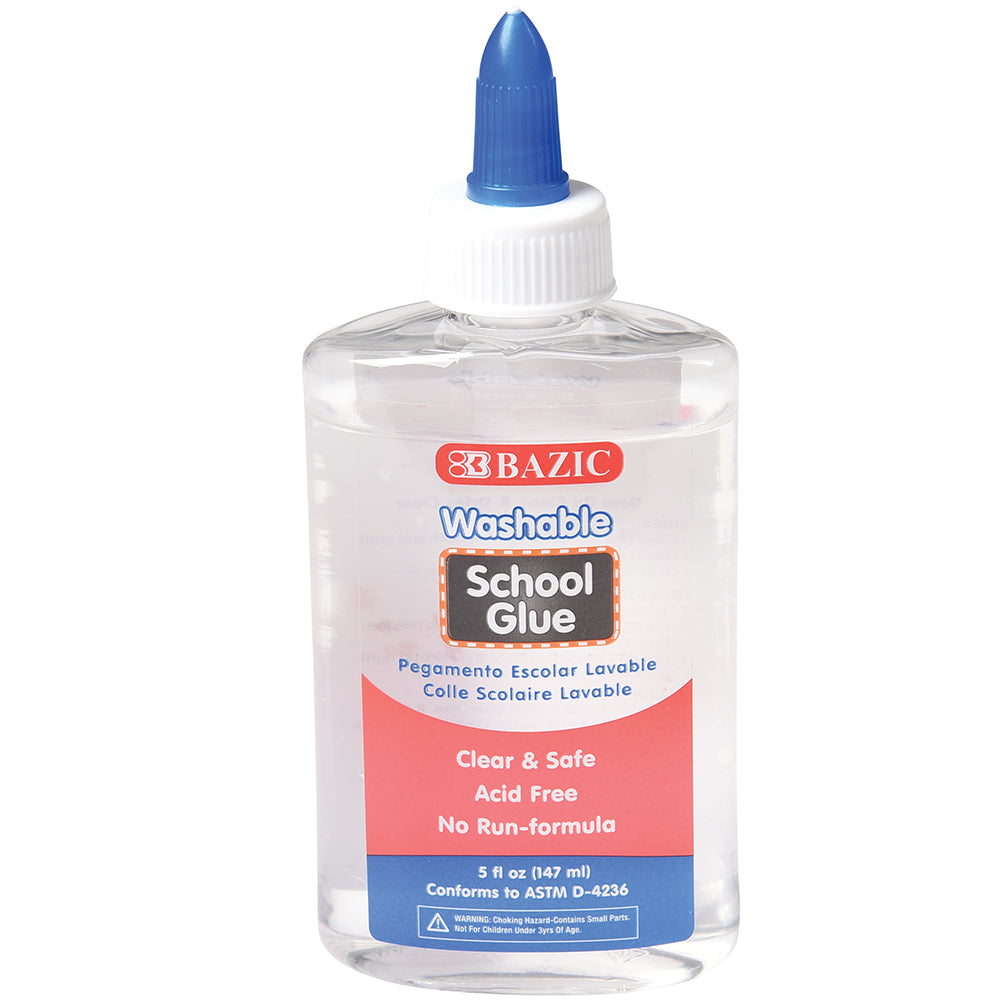 Clear Washable School Glue - Individual Bottle Great for Making BCZ-2044