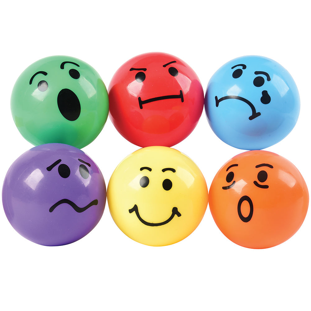 Constructive Playthings® Vinyl Express Your Feelings Toy Balls - 6 PC