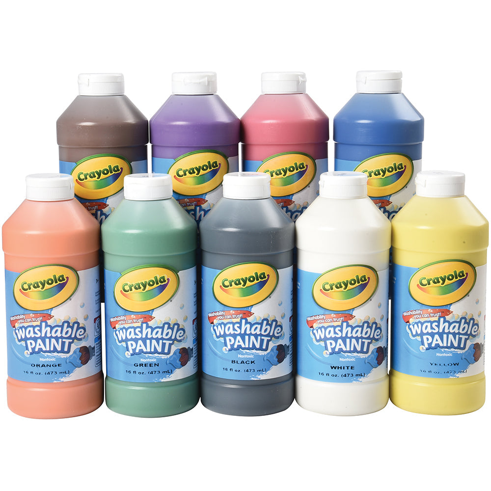 Crayola® Washable Tempera Paint - Set of 9 Pints