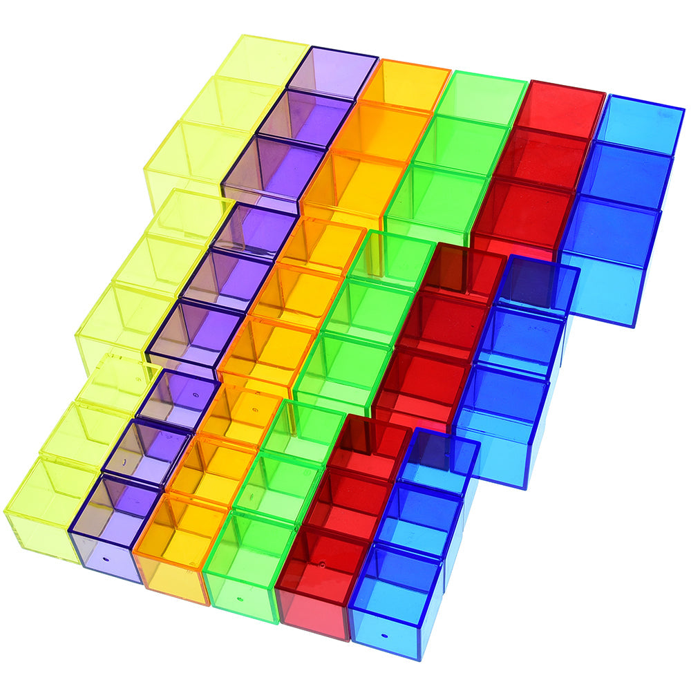 Translucent Cube Blocks 54 pc. Set
