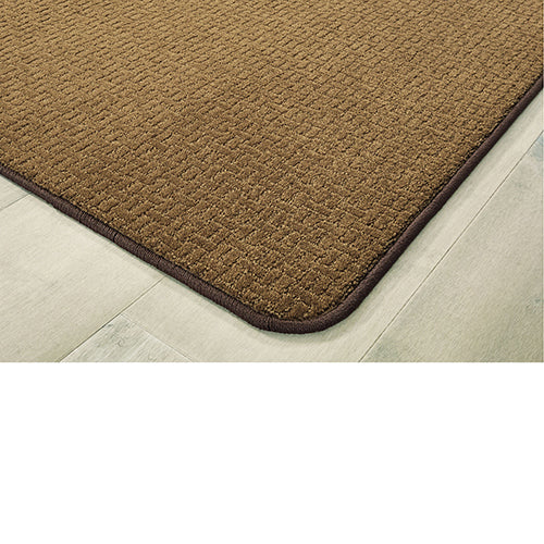 Carpet for Kids® Soft-Touch Texture Blocks Solid 6" x 9' Rug, Caramel - Rectangle