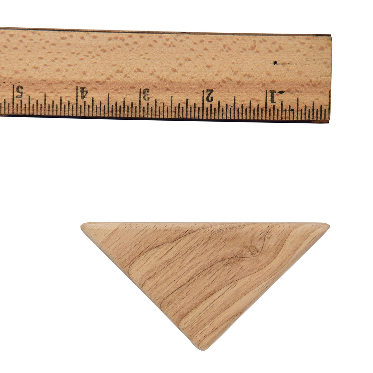 Triangle Wood Ruler Wood Triangle Block | Small Triangle Wood Unit Block