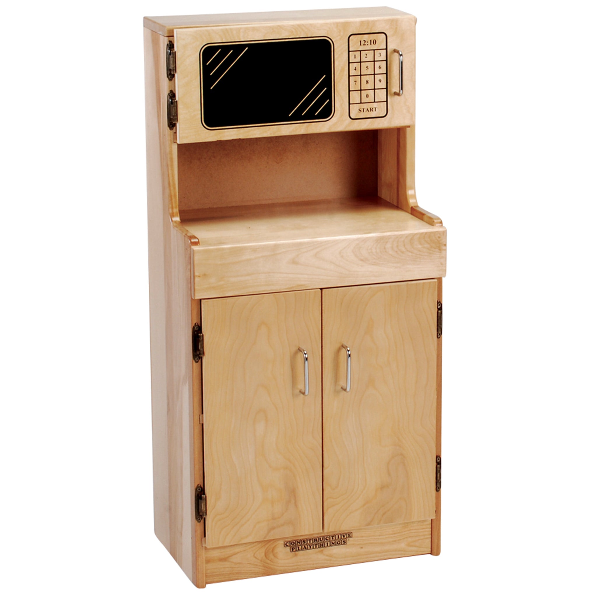 Solid Maple Toy Hutch Cabinet with Microwave | Child's Play Toy Kitchen CP-654