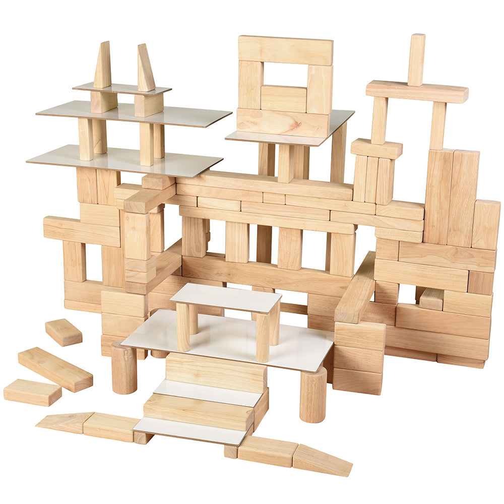 Damask Pattern Bedding 85-Piece Wood Unit Block Set - Advanced Building ...