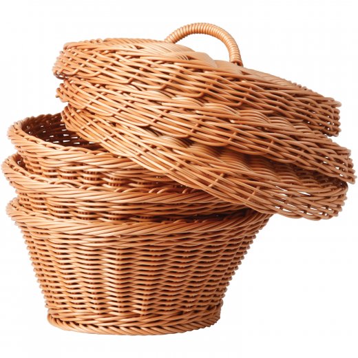 Round Baskets with Lids