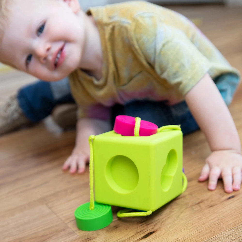 Cube with Tethered Shapes